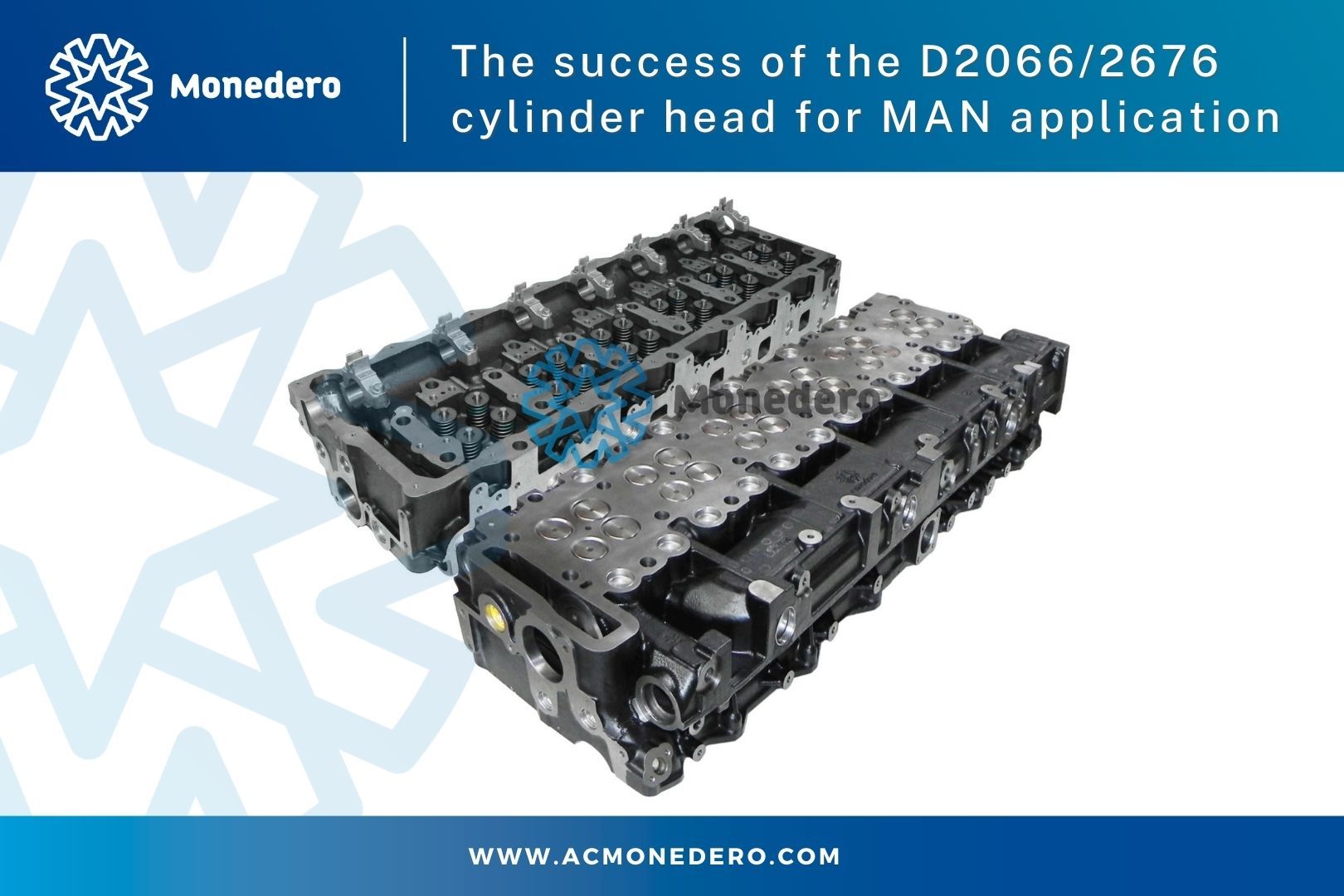 The success of the D2066/2676 cylinder head MAN application by Monedero