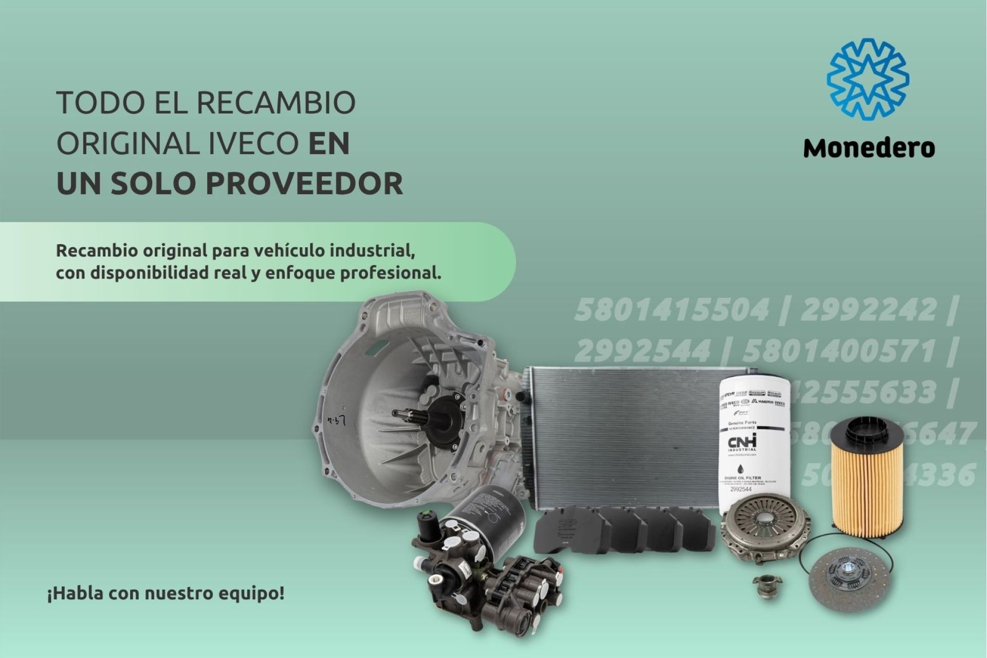 Recambio original Iveco para vehículo industrial