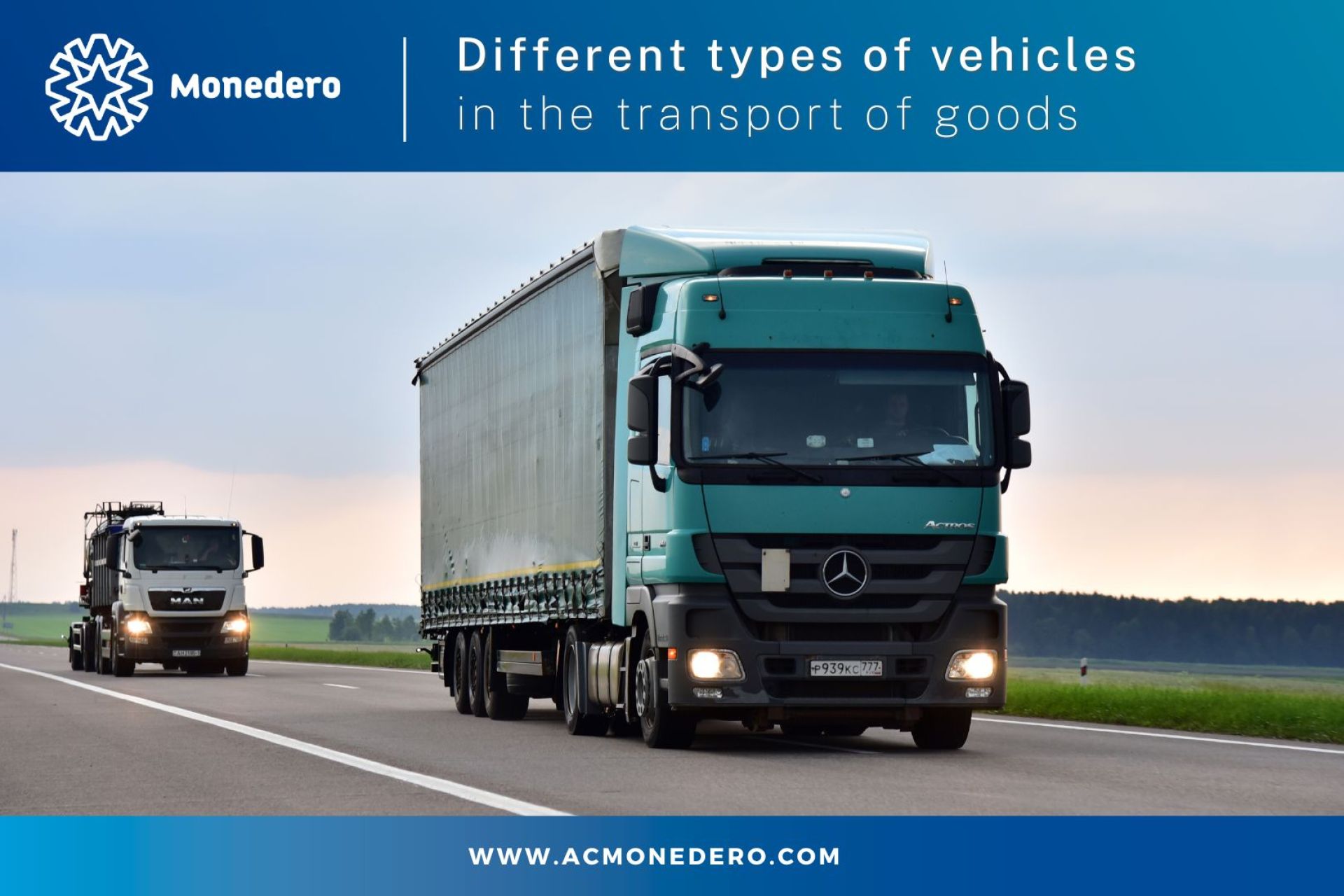Vehicles in the transport of goods.
